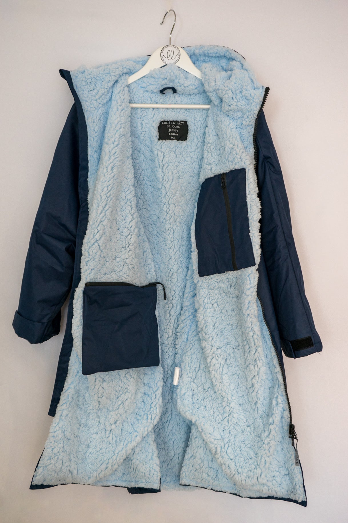 Original Loose n' Lazy Changing Robe - Navy Blue/Sky Blue