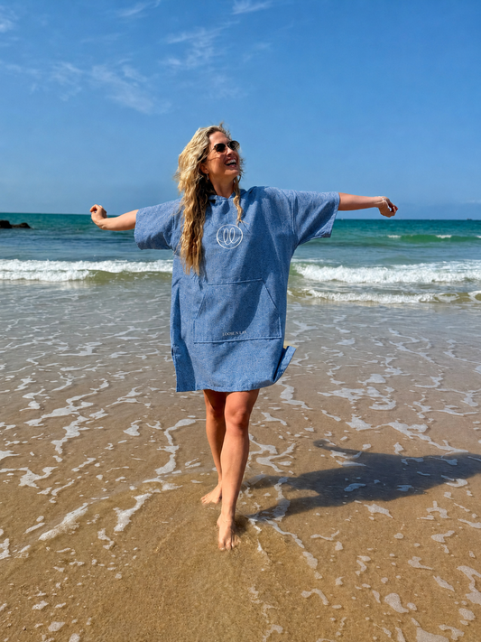 Microfibre Lightweight Robe - Sky Blue