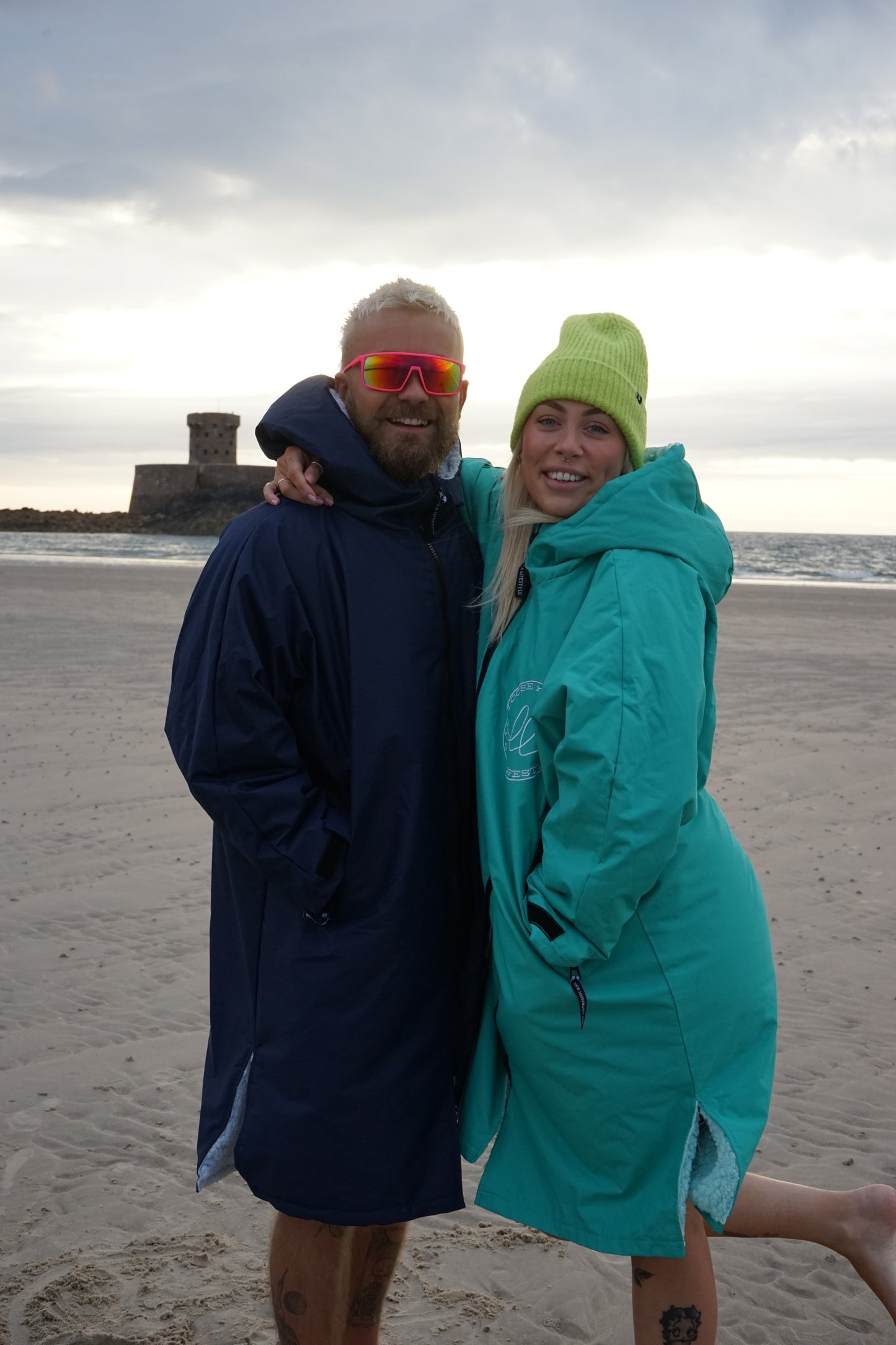 Original Loose n' Lazy Changing Robe - Navy Blue/Sky Blue