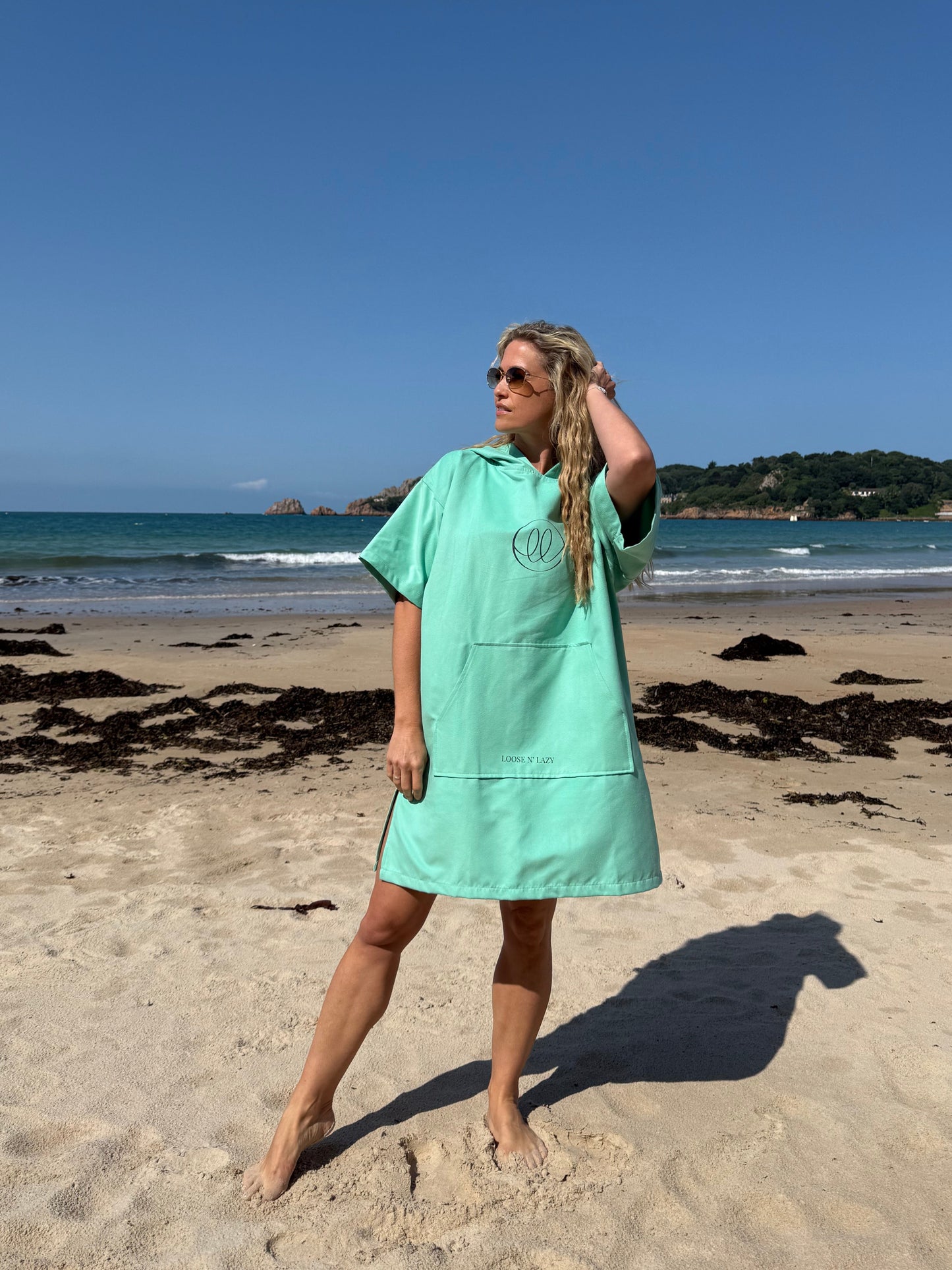 Microfibre Lightweight Robe - Aquamarine