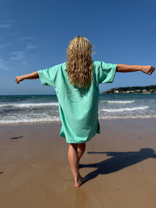 Microfibre Lightweight Robe - Aquamarine