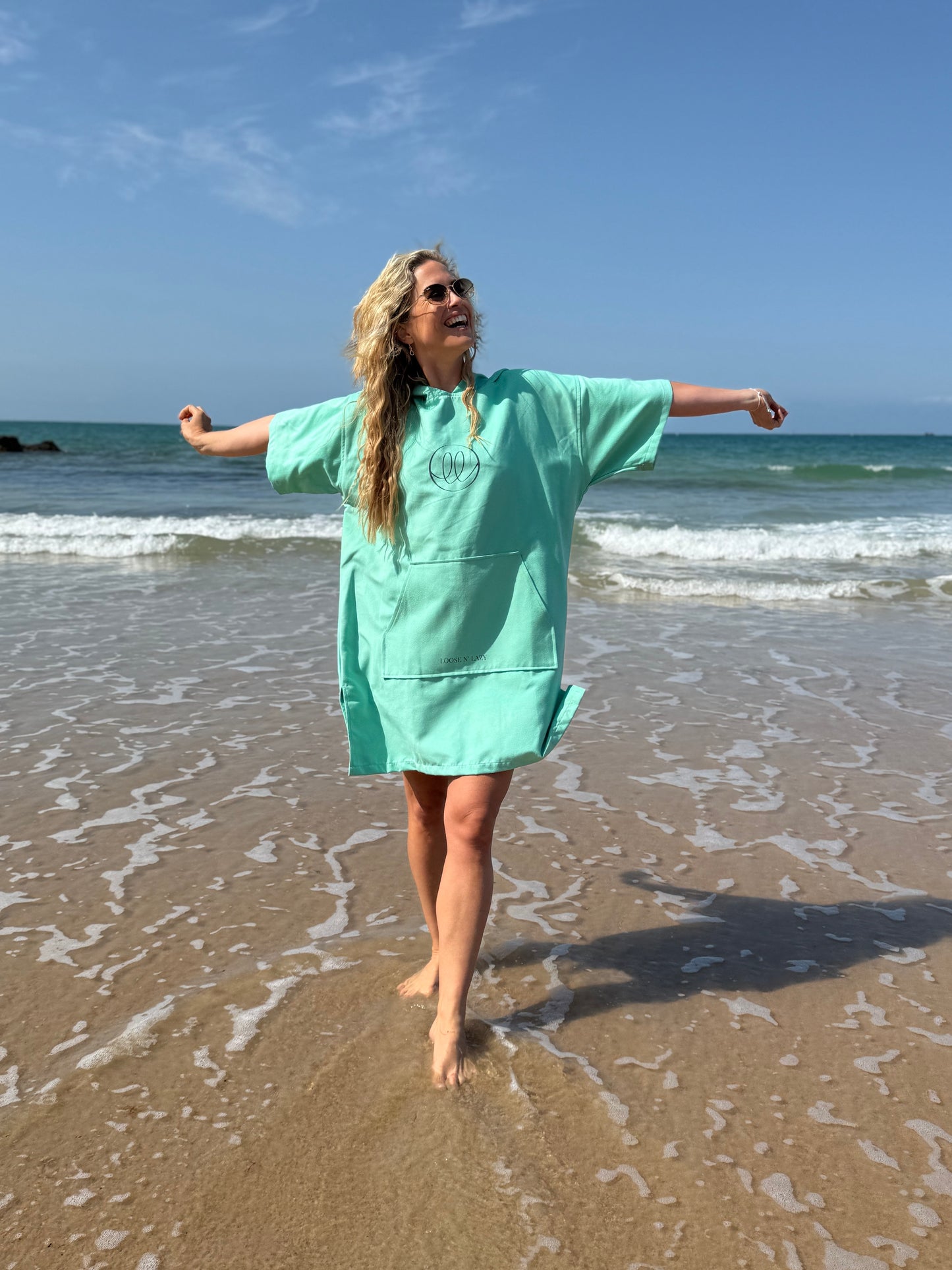 Microfibre Lightweight Robe - Aquamarine
