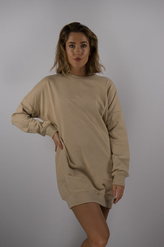 Oversized Sweater / Sweater Dress - Cappuccino
