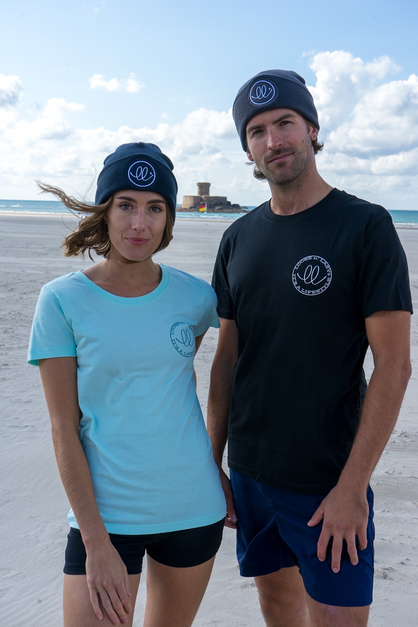 Women's Fitted Logo T-Shirt - Caribbean Blue