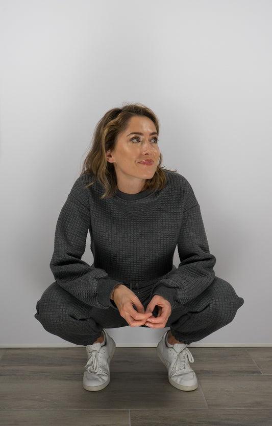 Cropped Sweat - Charcoal