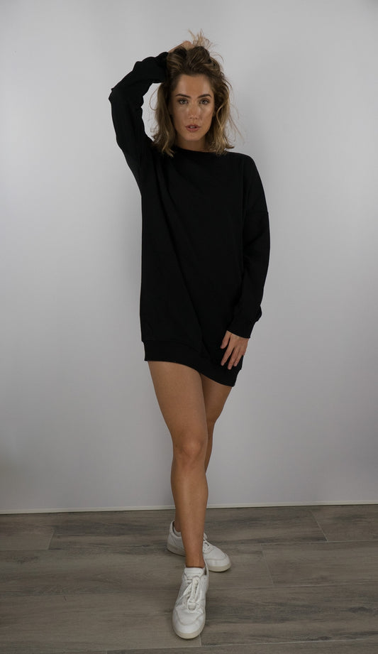 Oversized Sweater / Sweater Dress - Midnight Black