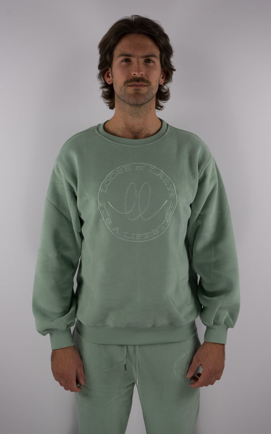 green sweater jumper, unisex, sustainably made