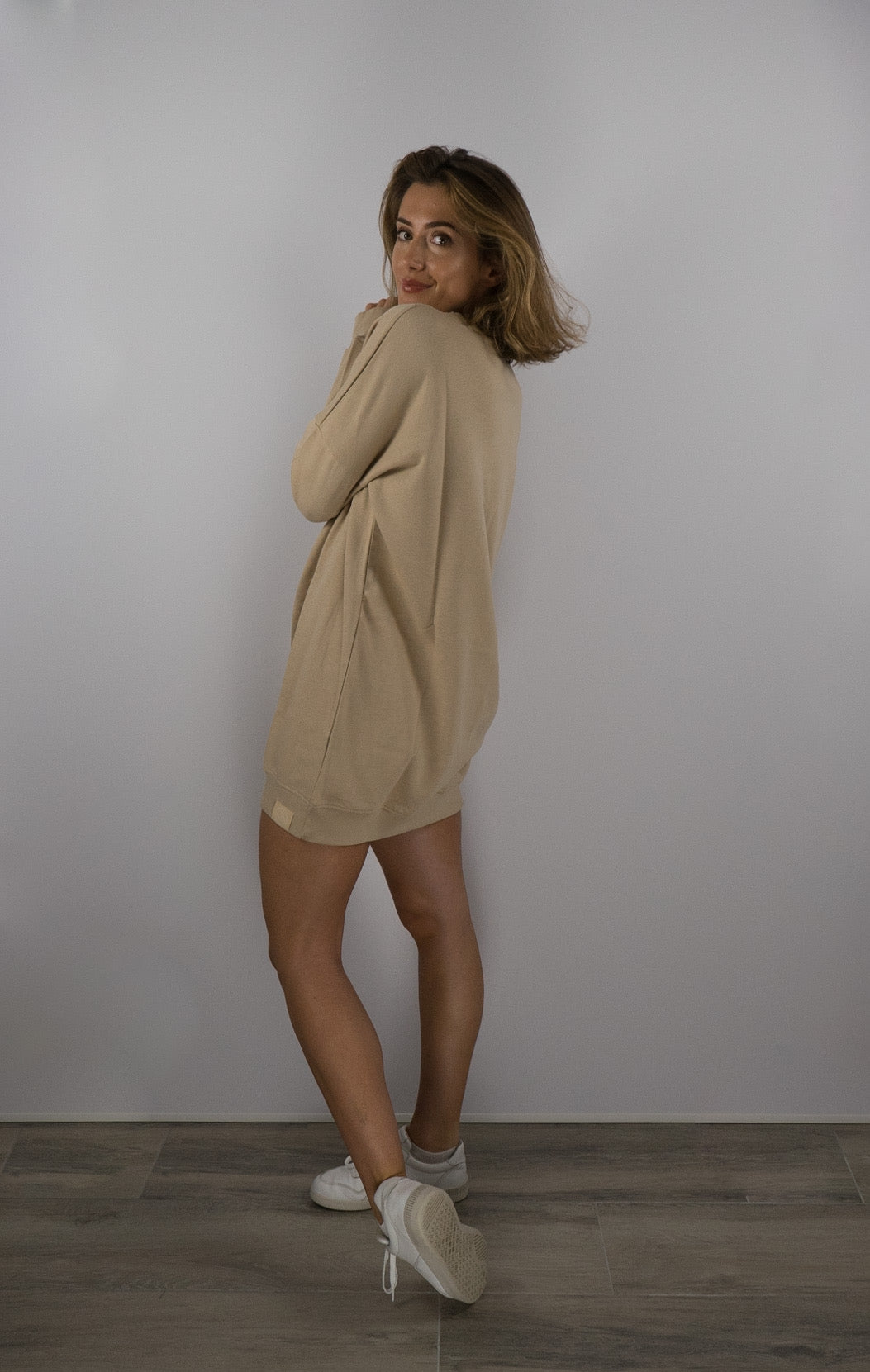Oversized Sweater / Sweater Dress - Cappuccino