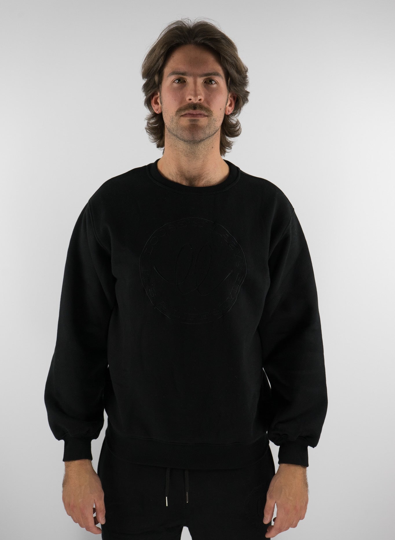 unisex black jumper, sustainably made