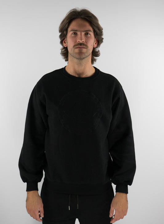 unisex black jumper, sustainably made