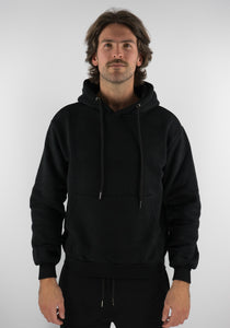 black unisex hoodie, sustainably made